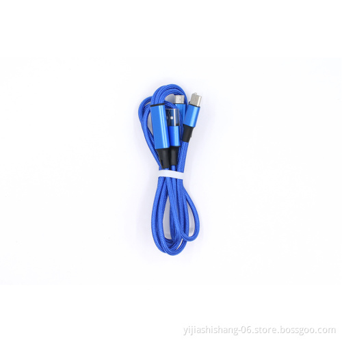 3 in 1 multi functional portable charging cable  3 in1 charging cable with 5 standard colours orange silver black red blue